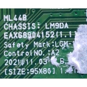 MAIN PARA MONITOR LG / NUMERO DE PARTE EAX68904152 / MODELO 24ML44B-BY.AUSDMVN	